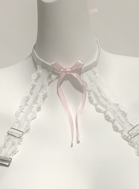 2025夏季新款白色蕾丝蝴蝶结女性纯欲风文胸性感美背肩带内衣肩带