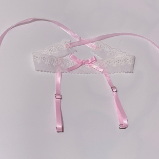 2025夏季 白色蕾丝蝴蝶结性感美背辣妹外穿内衣肩带 新款