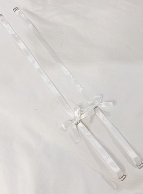 2024夏季新款可调节白色蝴蝶结纯欲性感美背辣妹外穿内衣肩带