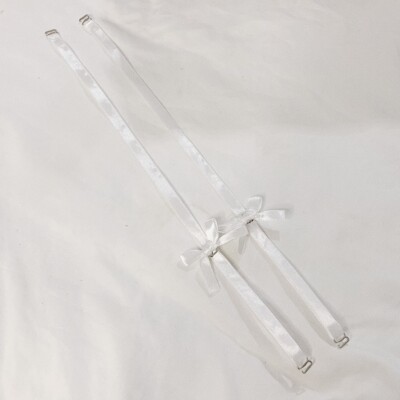 2024夏季新款可调节白色蝴蝶结纯欲性感美背辣妹外穿内衣肩带