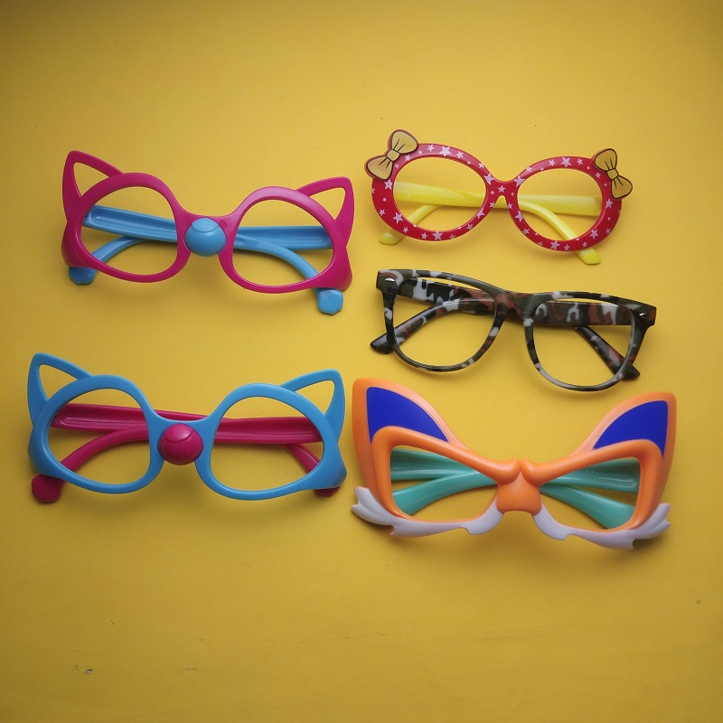 儿童眼镜框无镜片男童女童婴儿宝宝圆潮装饰卡通可爱复古女孩公主