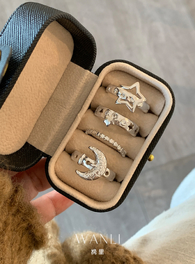 星月戒指个性简约时尚小众设计