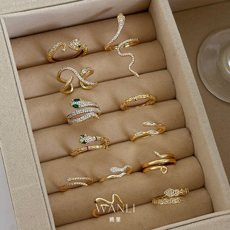蛇元素戒指合集小众设计2025蛇年