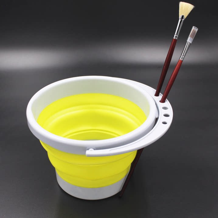大号硅胶洗笔桶 水桶 可折叠伸缩户外写生用便捷式多功能洗笔桶