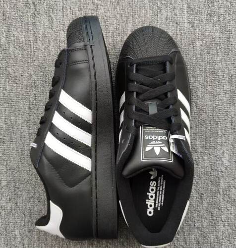 adidas阿迪达斯贝壳头男女鞋情侣Superstar2黑贝壳鞋低帮休闲板鞋