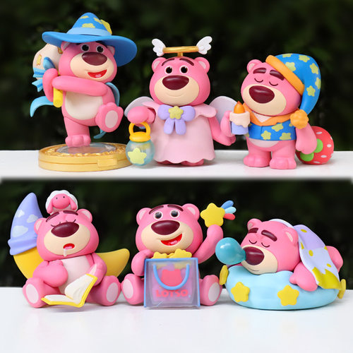 睡梦草莓动物小熊手办公仔皮皮熊