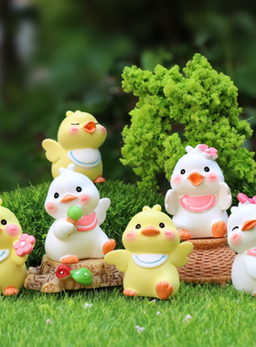 小鸭子潮玩盲盒公仔玩偶微景观