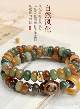 天然敦煌多宝双圈菩提手串108颗十二生肖国风女文玩佛珠手链