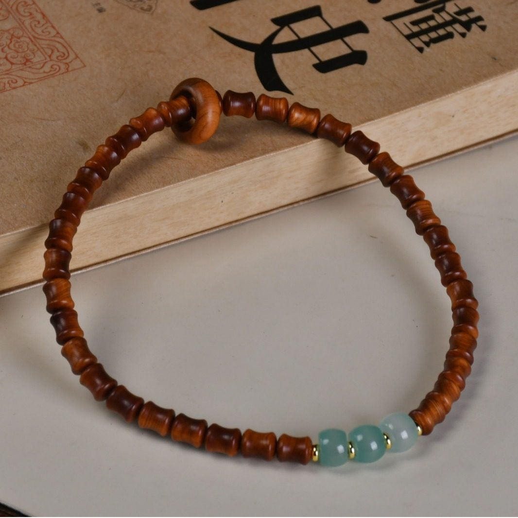 崖柏木质竹节1.0cm双圈手串 陈化高油崖柏手链玛瑙款文玩首饰女款,饰品/流行首饰/时尚饰品新,手链,淘宝优惠券,粉丝福利购,淘宝优惠卷