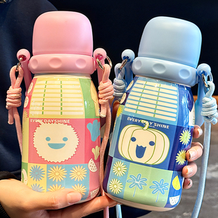 2025新款 吸管保温杯女生高颜值水壶外出便携杯子大容量随行水杯子