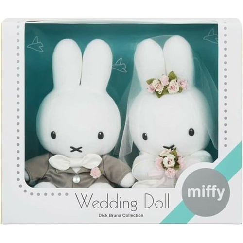 日本正版预售 米菲兔 经典婚礼系列 洋装款 毛绒玩偶 米菲/MIFFY
