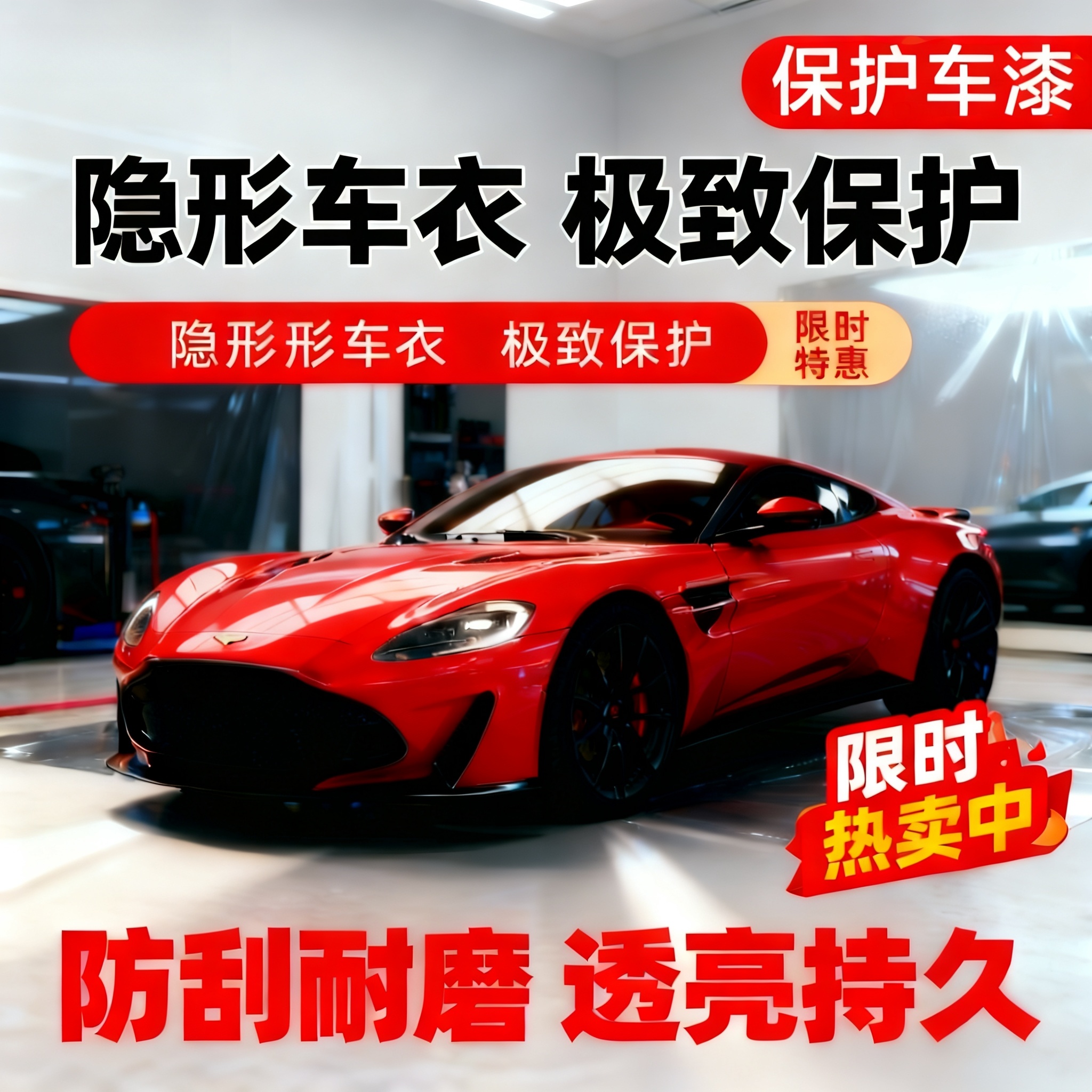 杜邦隐形车衣膜TPU漆面保护膜汽车透明亮黑哑光全车身贴膜包施工