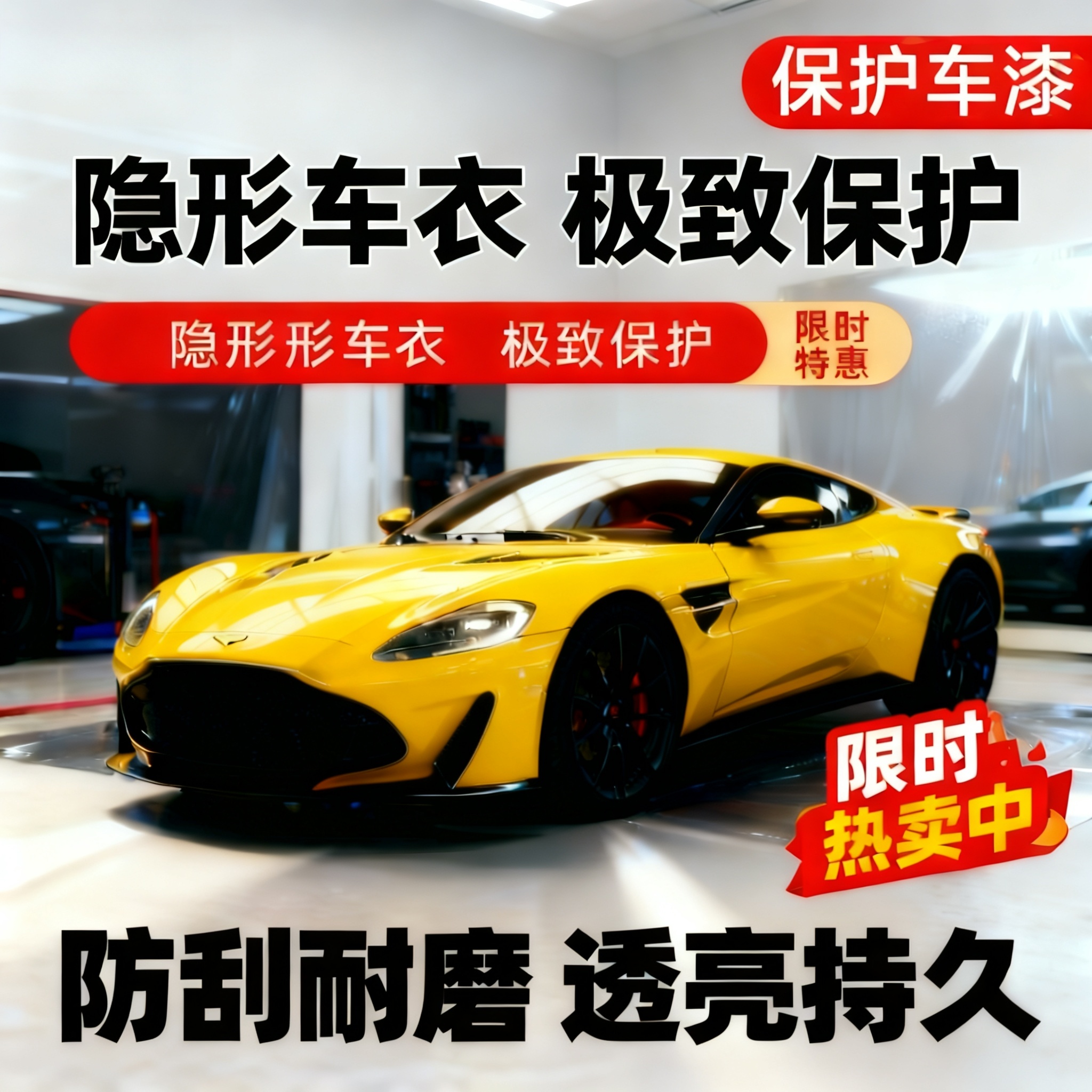 杜邦TPU漆面保护膜透明哑光亮黑