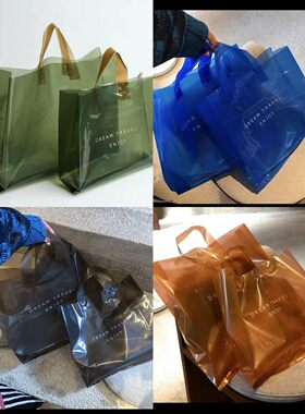 简单纯色字母加厚手提男女服装店