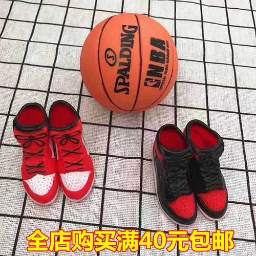 灌篮摇头娃娃生日蛋糕装饰篮球鞋摆件迷你球鞋篮球甜品台装饰