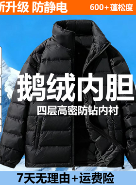 北系韩版美版专用鹅绒内胆冲锋衣三合一内搭哥伦系等鹅绒服外套男