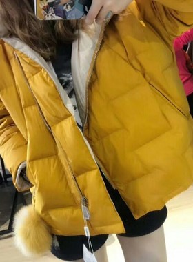 2023冬新款女短款零压羽绒服秋冬外套面包服小个子显瘦多巴胺