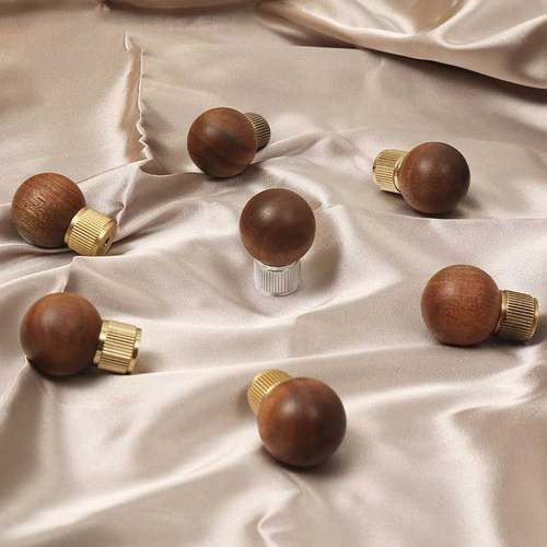 中古风法式拉手黑胡桃木黄铜复古