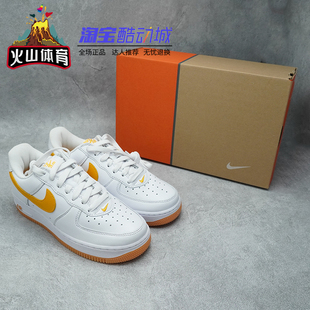 低帮 Low Nike 火山体育 100 Force AF1 FD7039 板鞋 白黄 Air