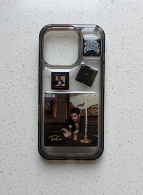 原创Drake专辑封面定制手机壳手作滴胶礼物欧美说唱自制硬背软边