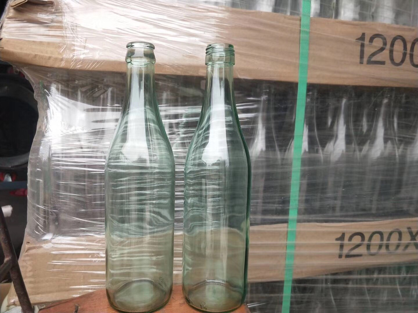 一斤透明白酒玻璃瓶 500ml二锅头酒瓶牛栏山包装瓶圆形空瓶白酒瓶