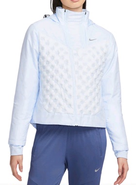 Nike耐克拼接梭织轻盈训练运动保暖防风拒水休闲羽绒服FB7604-423