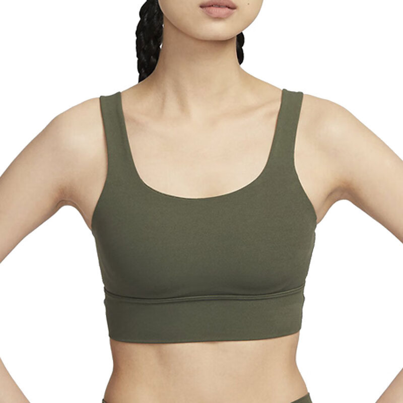 Nike耐克女士中强度支撑短款衬垫健身训练速干运动文胸背心DO6620