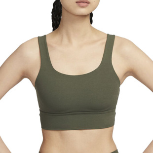 Nike耐克女士中强度支撑短款 衬垫健身训练速干运动文胸背心DO6620