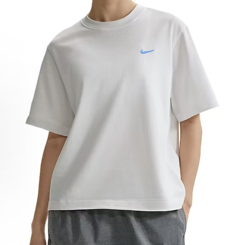 Nike耐克女款纯棉落肩圆领简约印花运动休闲短袖T恤IR7589-121
