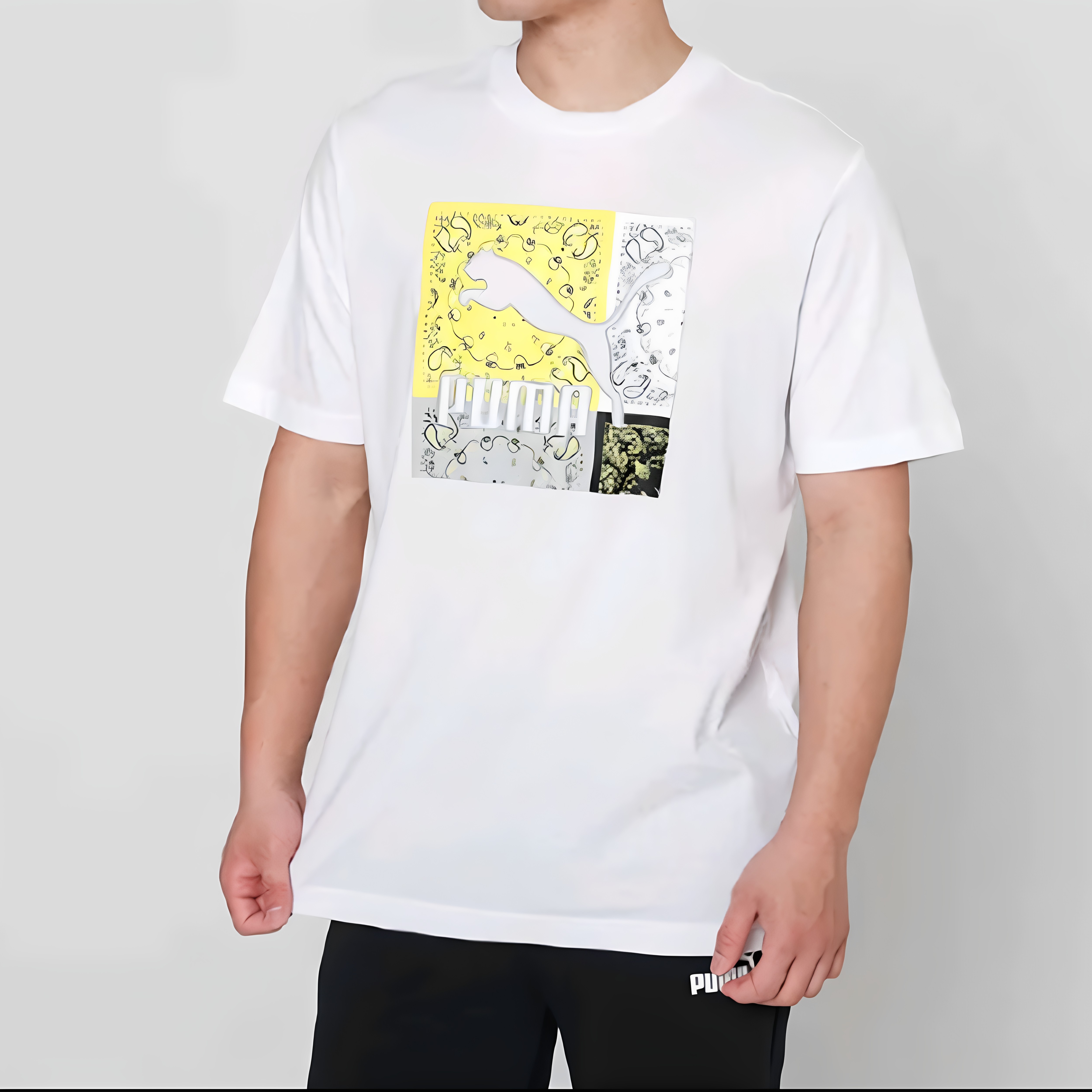 正品PUMA彪马夏季运动印花logo时尚百搭潮流休闲短袖T恤532653-02