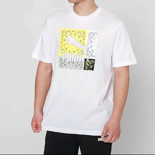 正品PUMA彪马夏季运动印花logo时尚百搭潮流休闲短袖T恤532653-02