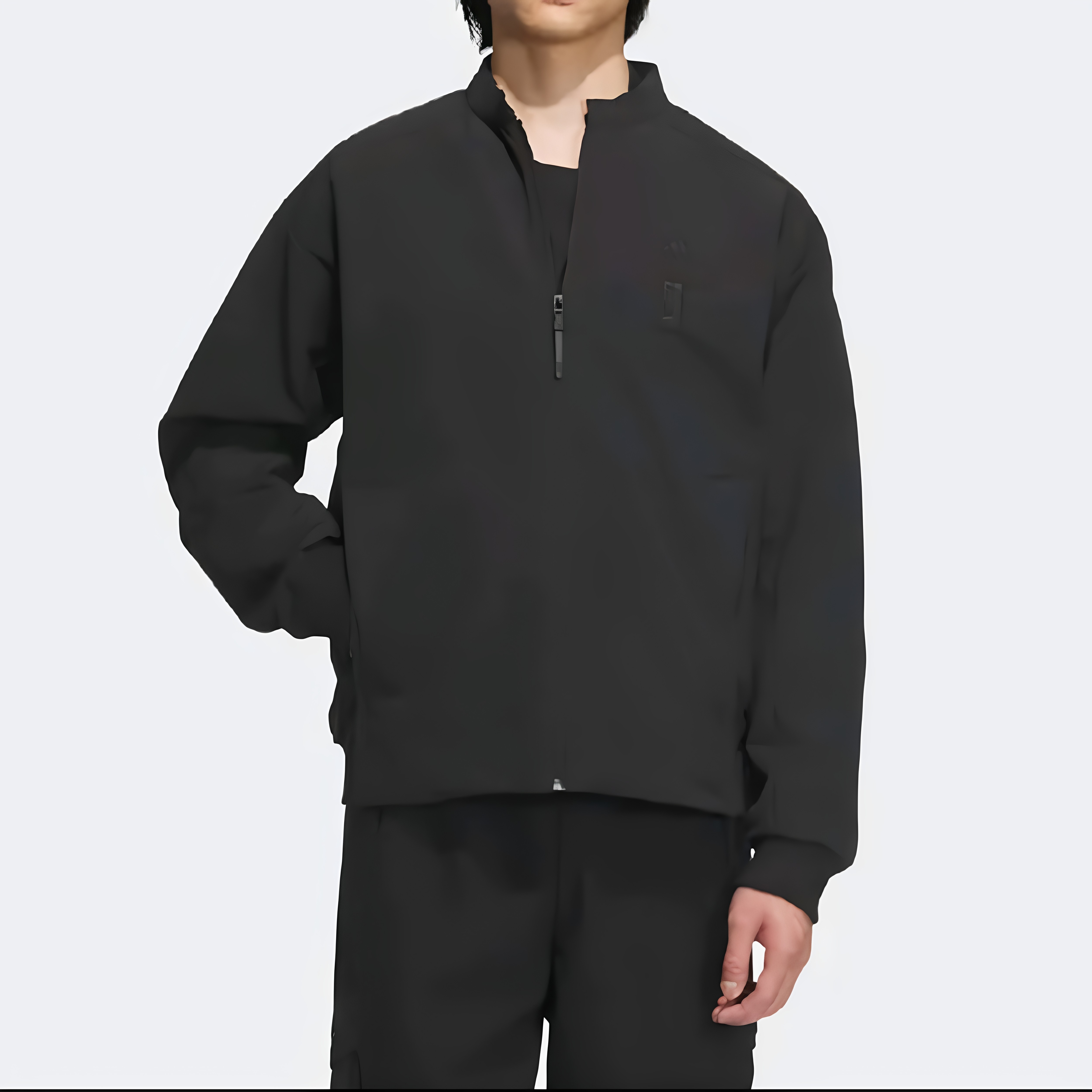 Adidas阿迪达斯男纯色拉链开衫立领舒适百搭夹克舒适外套IX4282