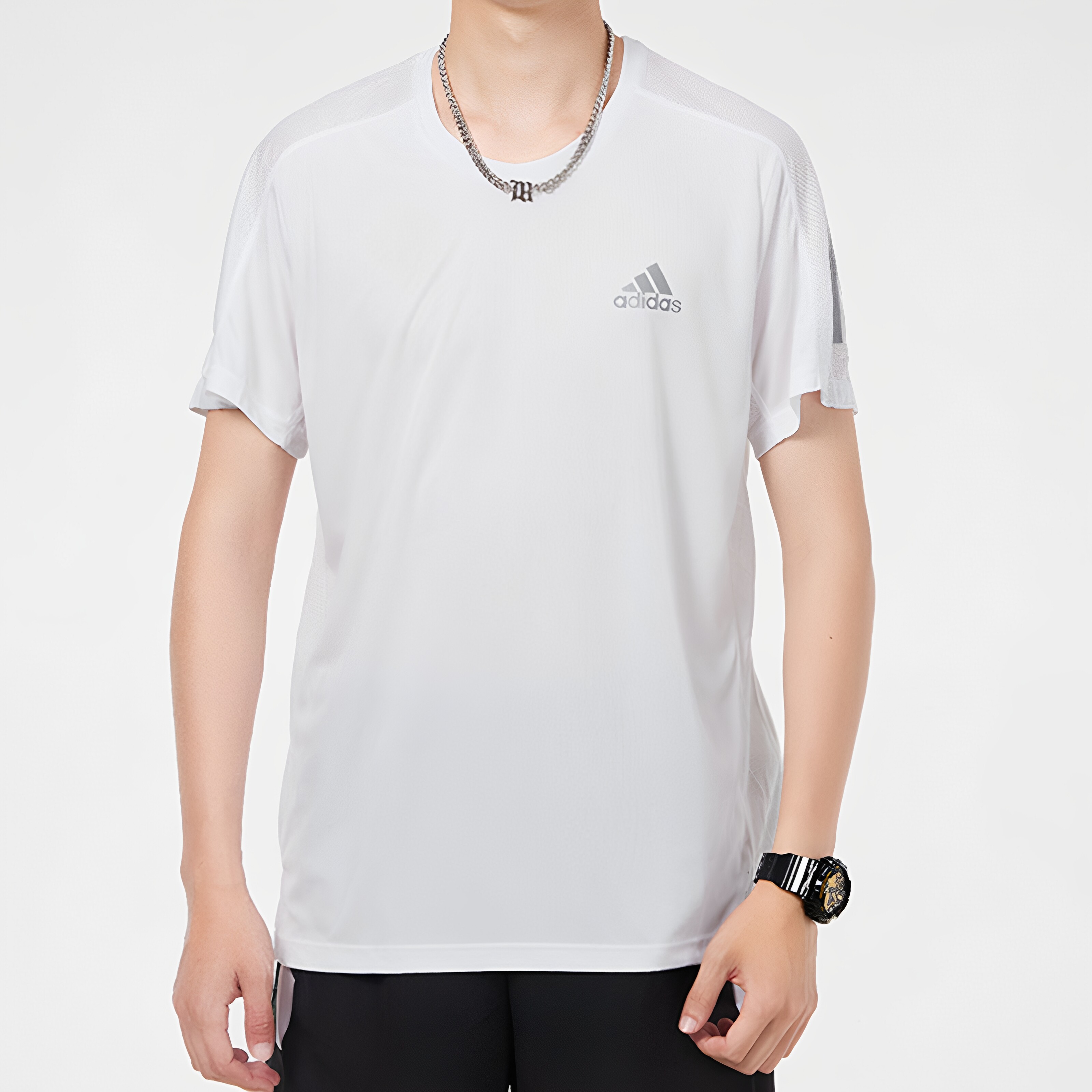 正品Adidas阿迪达斯夏季简约健身百搭透气速干圆领短袖T恤GJ9963