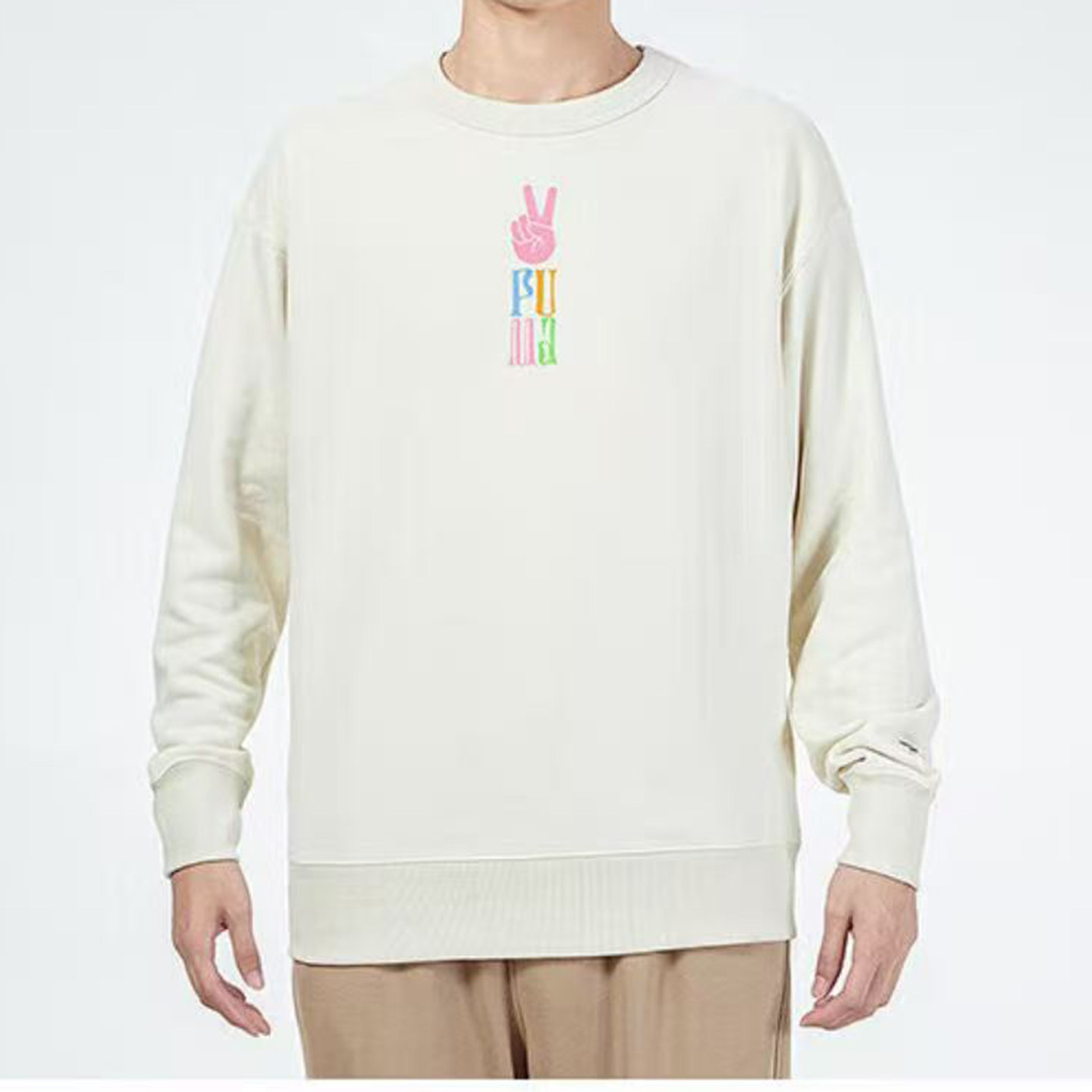 2XL码Puma彪马男子圆领舒适保暖休闲套头卫衣533037-73