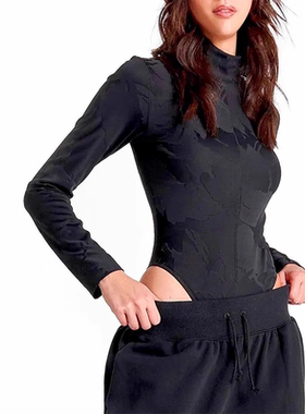 Nike耐克女装春秋纯色刺绣logo速干透气舒适运动连体衣DQ6997-010