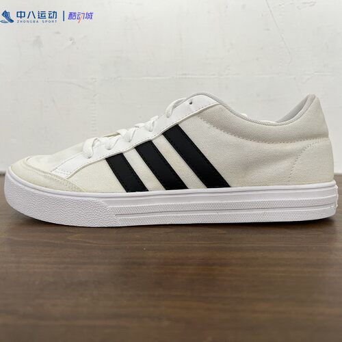 Adidas阿迪达斯Vs Set实拍防滑帆布复古百搭舒适运动休闲鞋AW3889