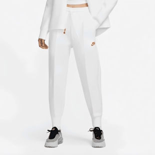 Nike耐克针织女款纯色简约logo时尚潮流束脚运动休闲裤FZ6386-133