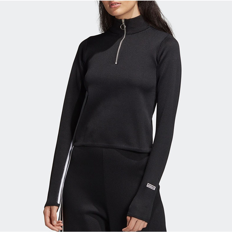 Adidas阿迪达斯【XS码】女装瑕疵三叶草简约宽松运动短袖卫衣外套