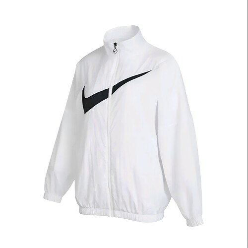 nike耐克健身训练纯色大logo百搭款透气薄款拉链外套DX5865-100