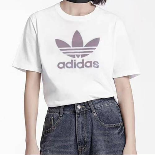 S-L码Adidas阿迪达斯女子圆领舒适透气百搭休闲短袖T恤FJ9454