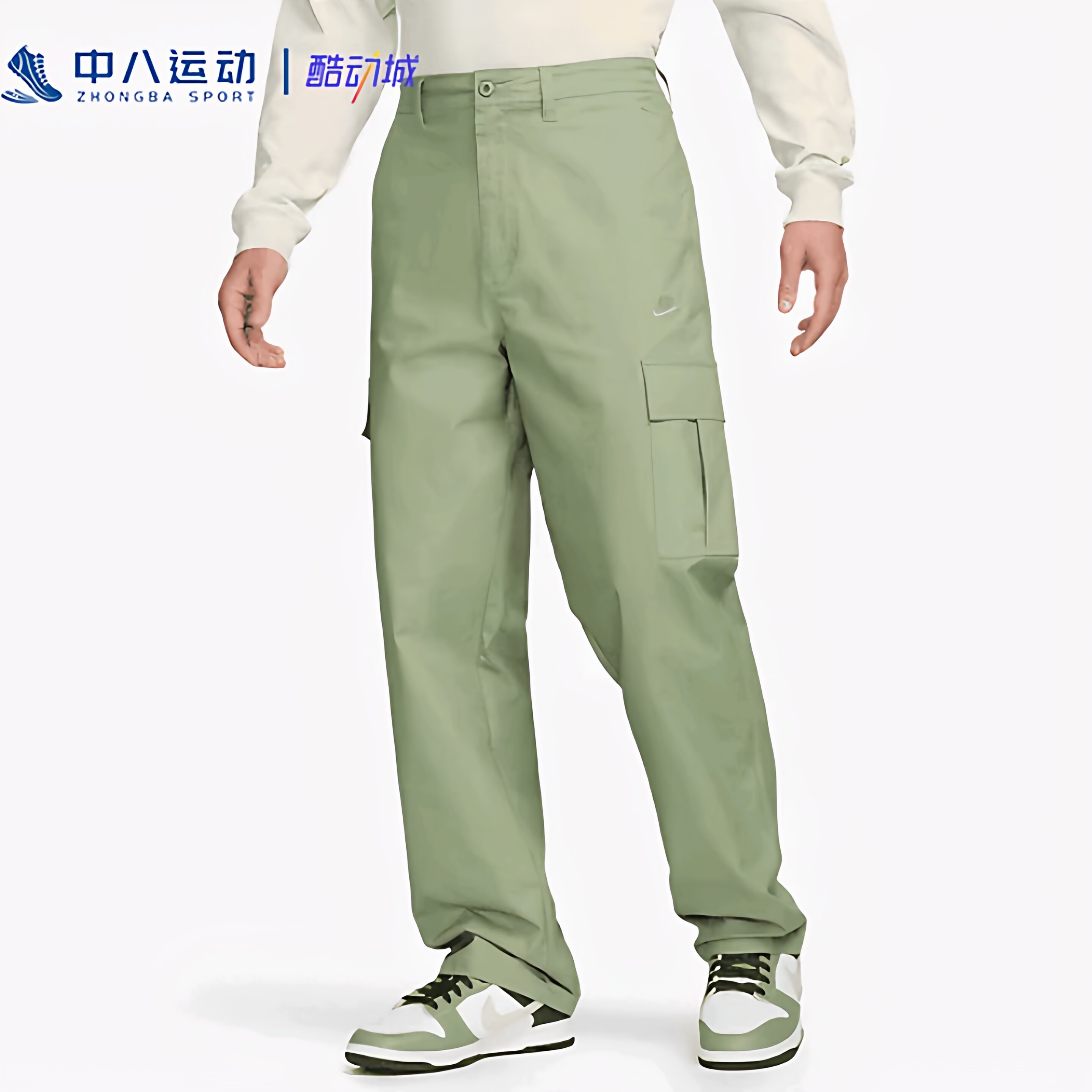 Nike耐克机能风直筒梭织防风运动多口袋工装休闲长裤FZ5766-386图片
