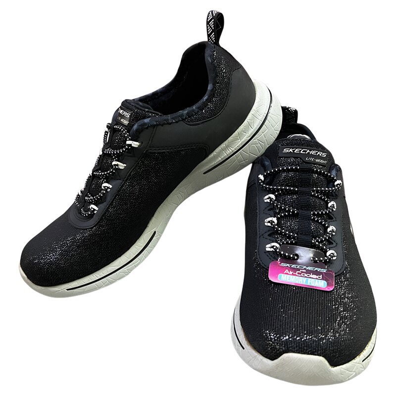 35码Skechers斯凯奇运动缓震潮流轻便夏季透气休闲鞋12659-BKW