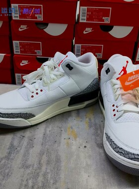 Nike耐克AirJordan3实拍缓震复古支撑抓地圆头休闲鞋DN3707-100
