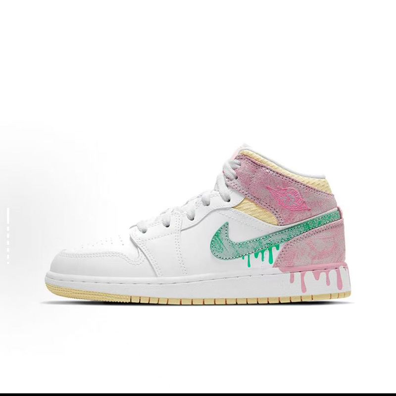 耐克aj1冰淇淋大童GS女中帮板鞋