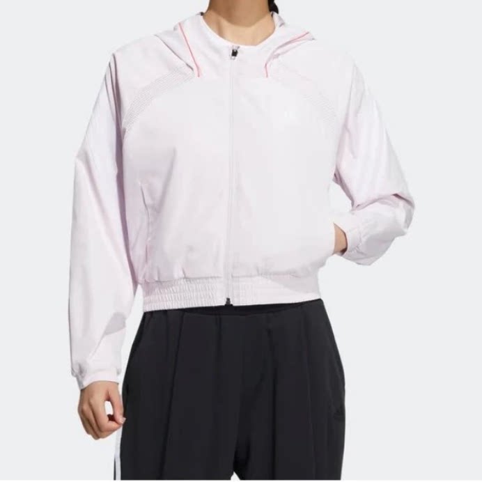 S-XL码Adidas阿迪达斯女子潮流百搭连帽运动休闲夹克HI6824