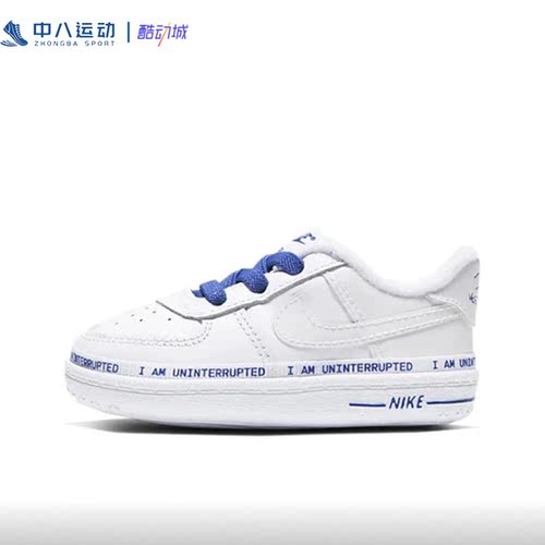 19.5码Nike耐克Air Force1婴童学步防滑耐磨轻便一脚蹬CQ4564-100