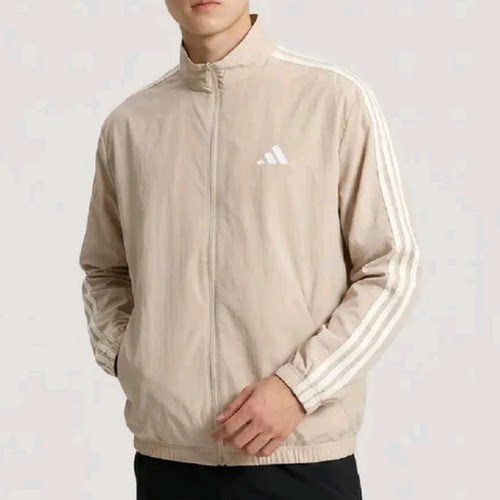 Adidas阿迪达斯正品男子梭织立领拉链百搭经典logo休闲外套KR2521