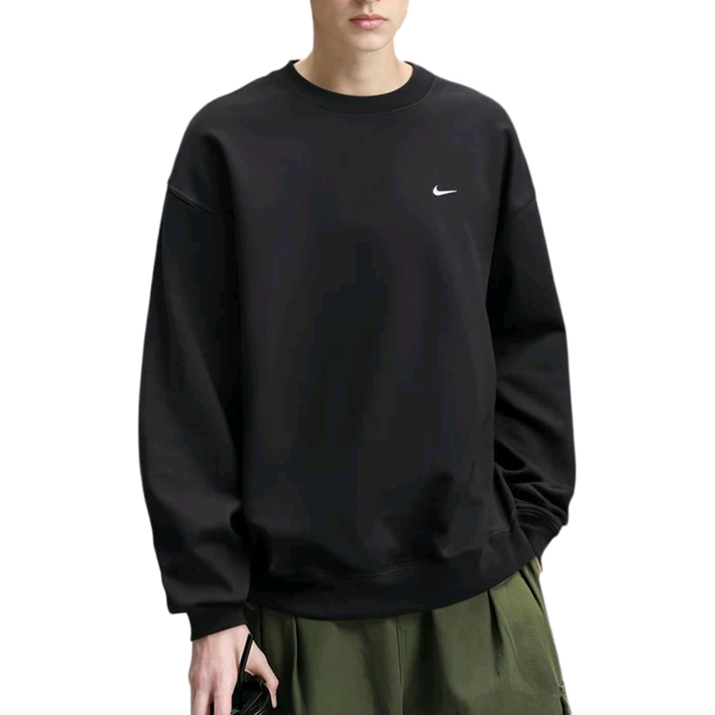 Nike耐克男款加绒保暖秋冬季复古刺绣logo圆领套头卫衣DX1362-010