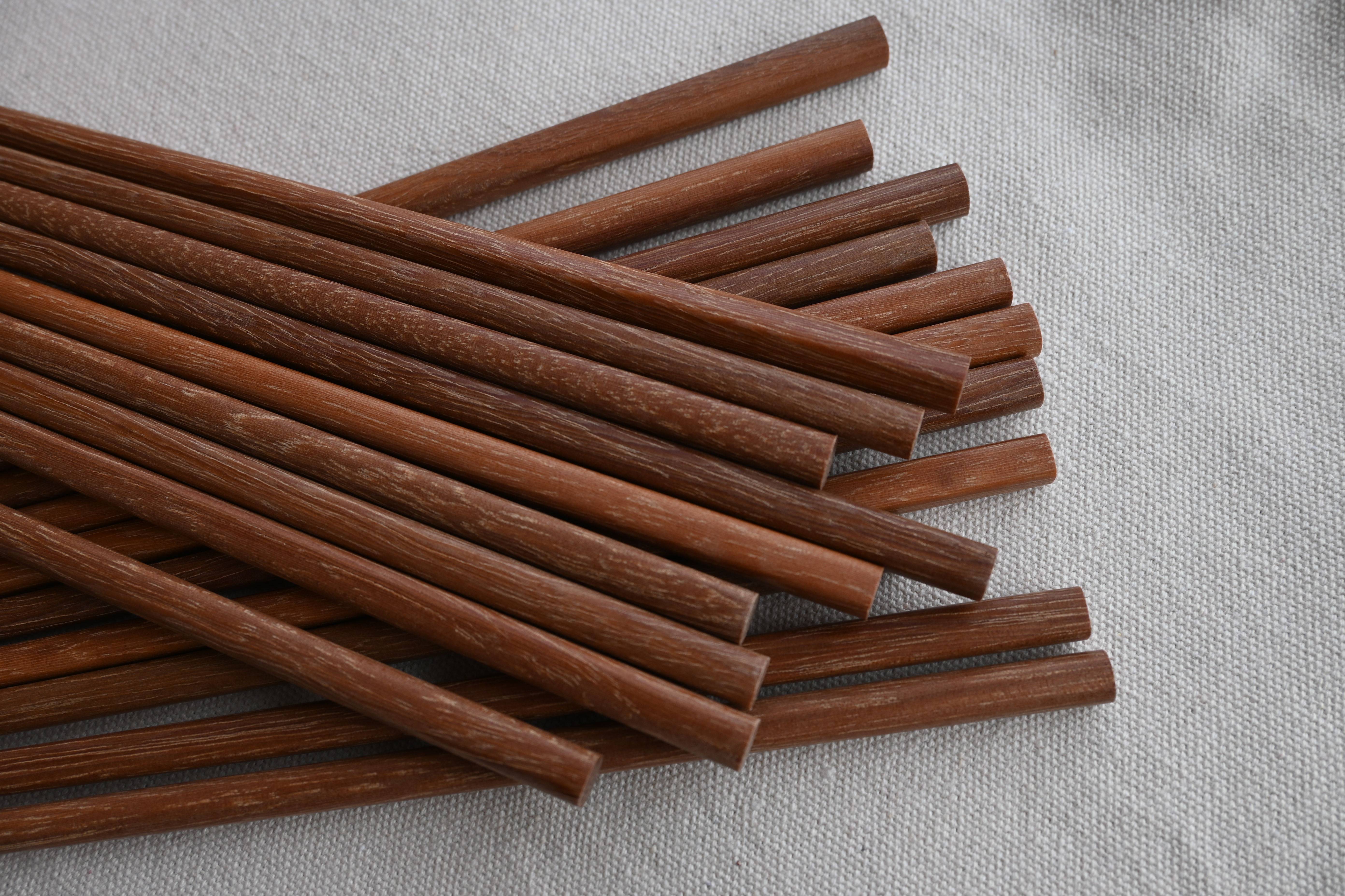 双枪铁木筷天然无漆防滑防霉高档家用实木筷子酒店专用木筷子10双