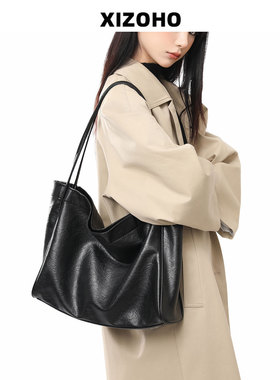 兮兮定制原创包包女大容量2025新款早春高级质感单肩包通勤托特包